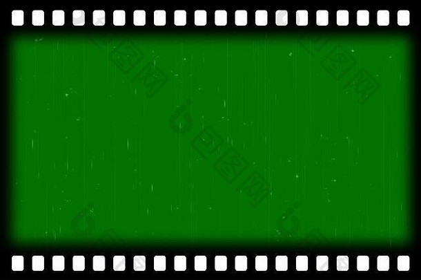 电影条纹效果绿色屏幕把背景的想法
