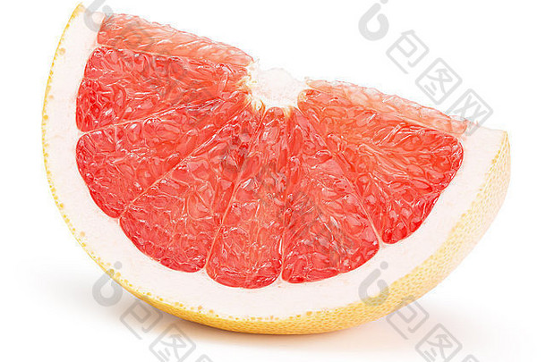 红色的<strong>葡萄柚</strong>片孤立的白色背景