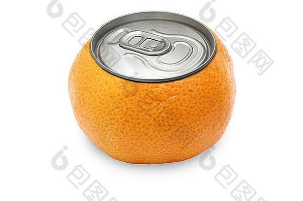橘子白色背景封面杜松子酒