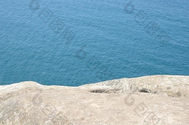 石头大西洋海洋山安顿下来坎加斯省杰西塔加利西亚西班牙