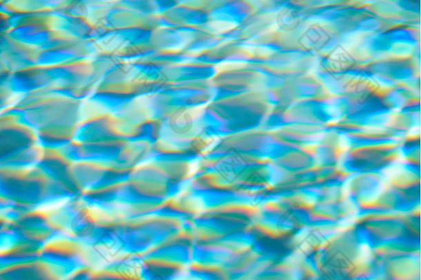 蓝色的游泳池波及水细节