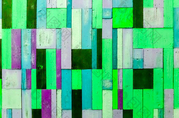 绿色语气木块垂直随机muti-color背景