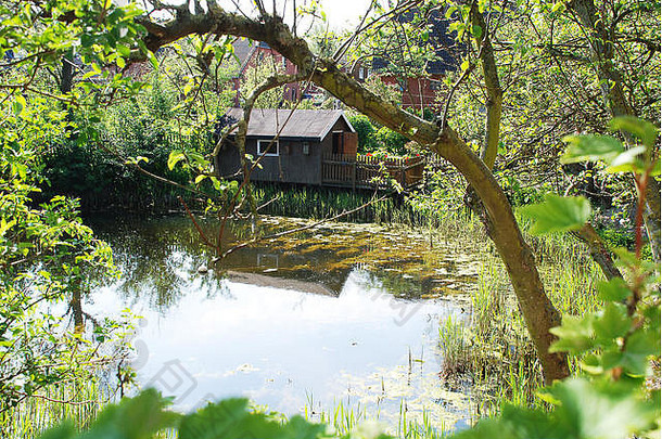花园场景warft哈利格高北弗里斯兰哈利根单数哈利格这小德国岛屿保护堤坝