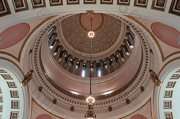 天花板rotunda华盛顿状态国会大厦建筑奥林匹亚