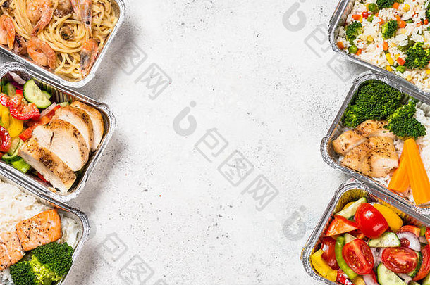 食物交付概念健康的午餐盒子