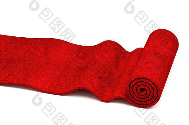 细图像经典红色的滚动地毯