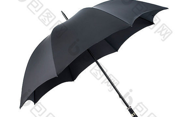 黑色的伞开放