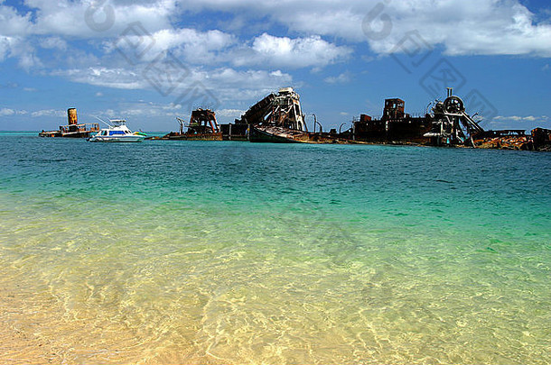 人工礁北stadbroke岛昆士兰澳大利亚