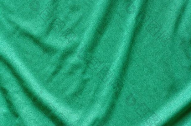 绿色织物纹理织物波浪表面不均匀