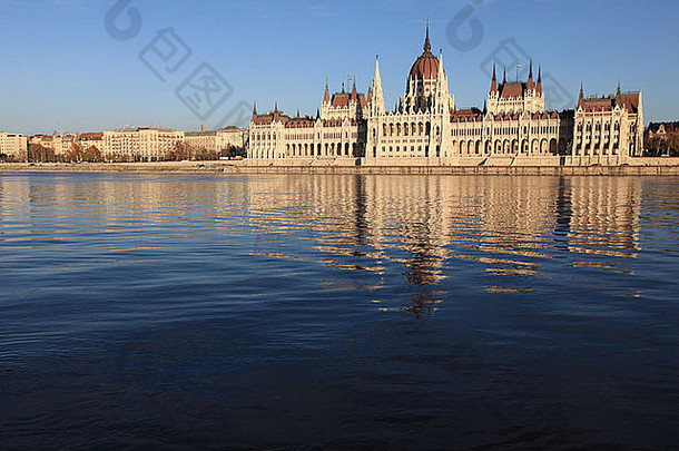 视图匈牙利议会布达佩斯多瑙河河