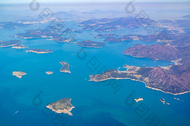 空中视图美丽的geojenamseo-ro南韩国