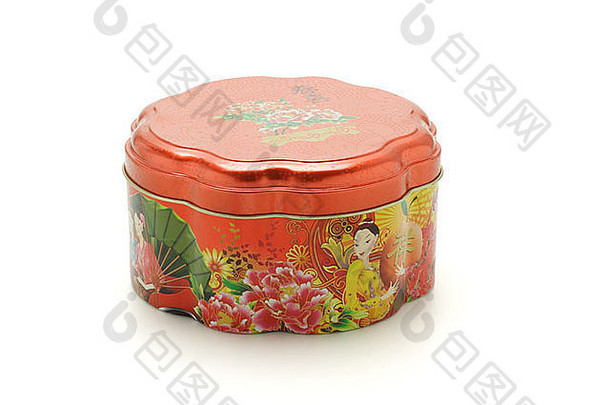 中国人节日礼物盒子白色背景