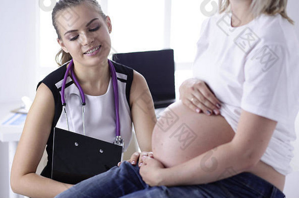 妇科咨询怀孕了女人医生诊所
