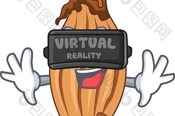 虚拟现实成熟的葱孤立的吉祥物