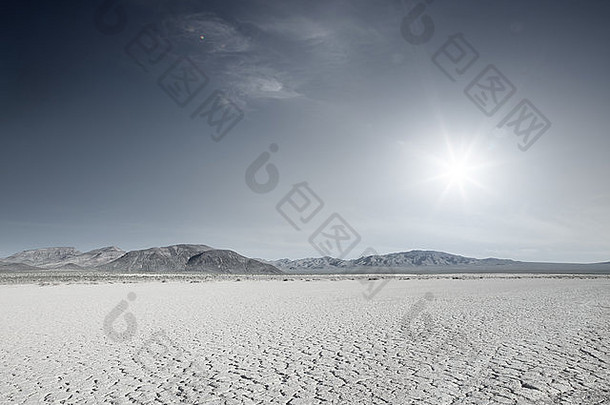 全景视图不错的热内华达沙漠白天