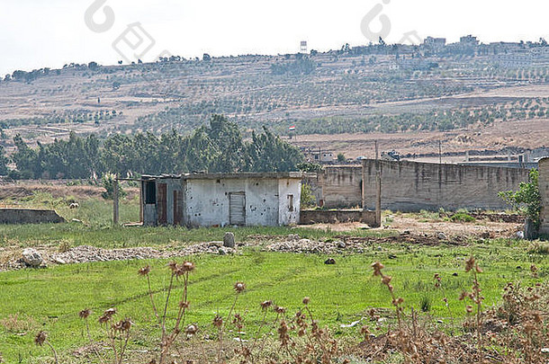 混凝土小屋北部黎巴嫩地区Wadi哈<strong>立德</strong>位于情妇-黎巴嫩附近边境背景