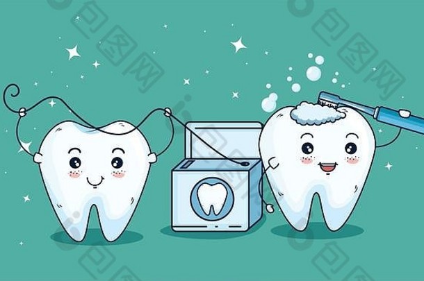 牙齿护理治疗牙刷牙科牙线
