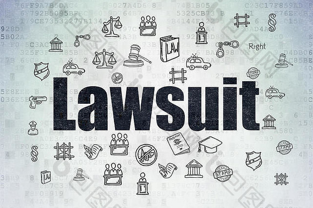 法律概念诉讼数字数据纸背景