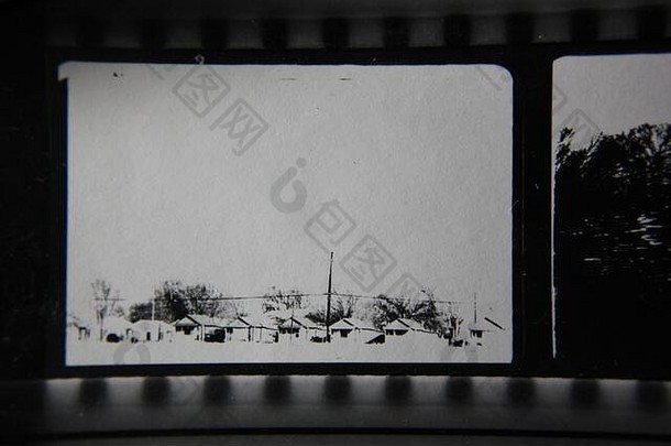细古董联系打印黑色的白色极端的摄影社区中间类房屋站距离