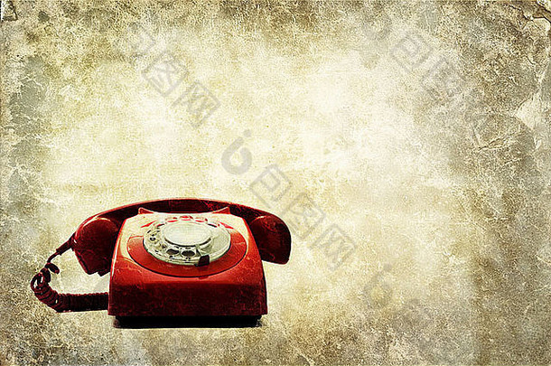 复古的红色的电话