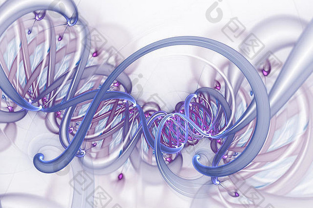DNA分子螺旋的科学说明。<strong>基因工程</strong>和<strong>基因</strong>操纵概念。DNA螺旋分子和染色体，DNA链，mo
