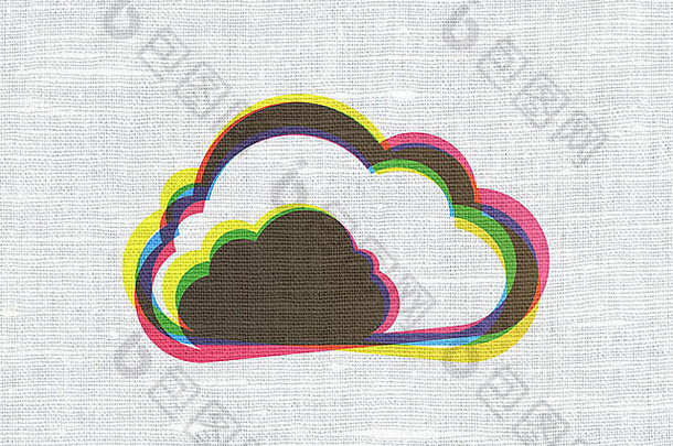 云网络概念云织物纹理背景
