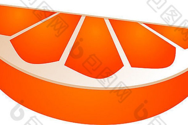 橙色片段等角插图颜色梯度