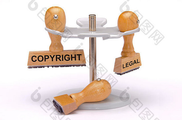 版权法律印刷橡胶邮票