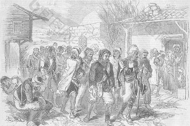 1856年，土耳其巴什巴祖从卡尔斯到埃尔泽鲁姆。图文并茂的伦敦新闻