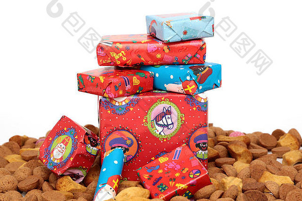 传统的饼干礼物庆祝活动辛特克拉斯荷兰假期12月