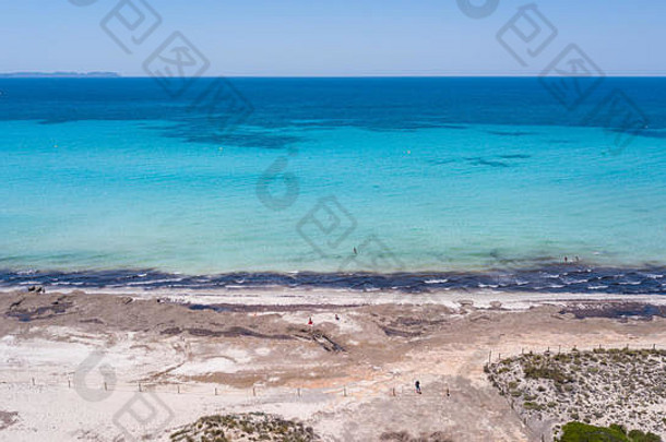 拉皮塔马略卡岛西班牙空中景观海滩绿松石海
