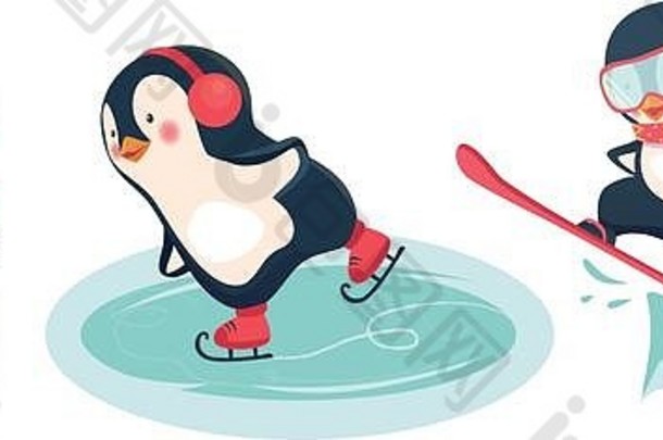 冬季活跃的企鹅