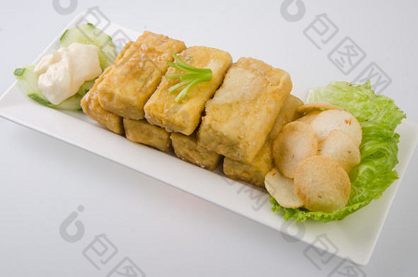 豆腐薄大米中国人厨房