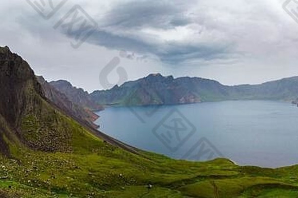 天湖湖火山火山口长白山白图山吉林省汉语北方朝鲜文边境