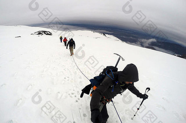 集团徒步旅行冰川赫瓦纳达尔什努库尔最高峰会冰岛山景观瓦特纳冰川公园