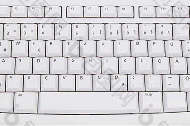 标准计算机键盘的特写视图