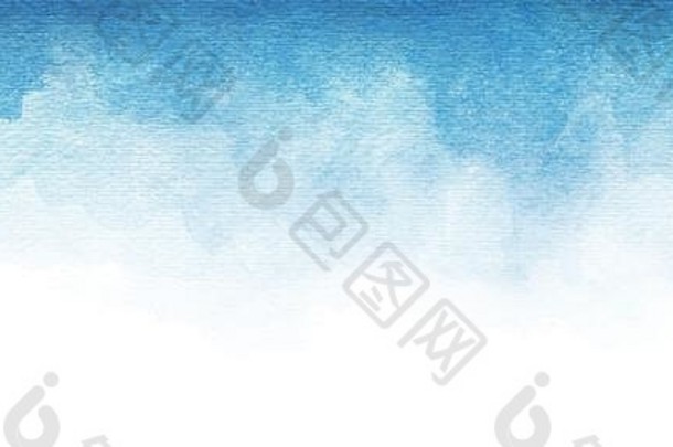 蓝色蓝绿色抽象水彩背景，用于纹理背景和网页横幅设计