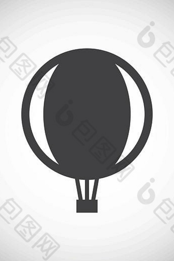 热空气气球图标背景图形网络设计简单的插图互联网概念象征网站按钮移动应用程序