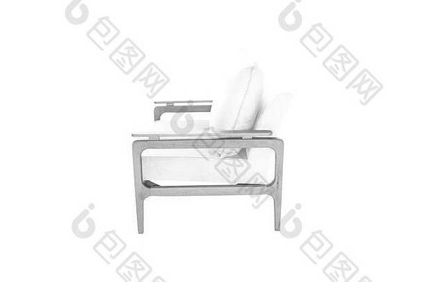 白色扶手椅现代设计师椅子白色背景纹理椅子