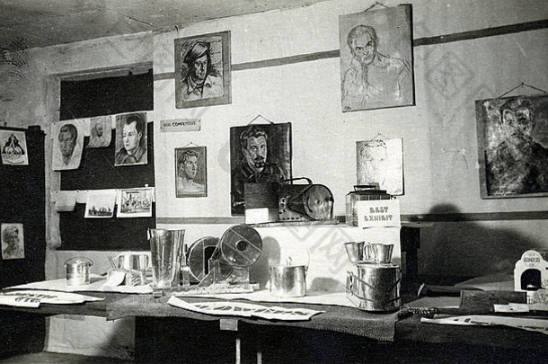 英国囚犯战争战俘营上演了的艺术工艺品的展览维护道德