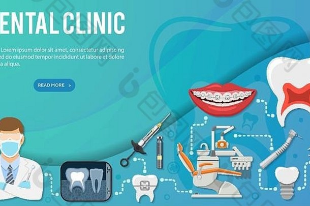 牙科诊所infographics