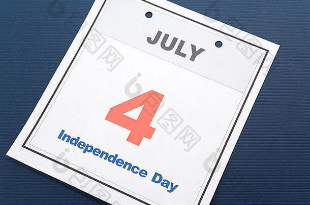 独立一天日历日期第四7月背景