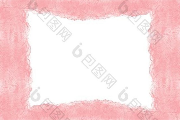 红色的粉红色的手画出血水彩框架边境模式