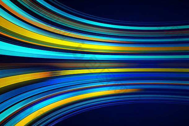 蓝色彩色抽象背景，带<strong>光纤网络</strong>线移动动画。神奇的闪烁发光的飞行线。无缝循环的动画。明亮的粗条纹飞舞。