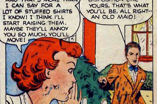 20世纪40年代经典《全爱》杂志的漫画书插图