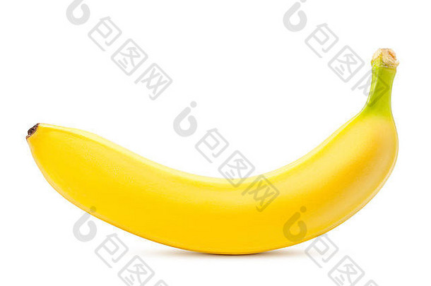 香蕉孤立的白色背景剪裁路径完整的深度场