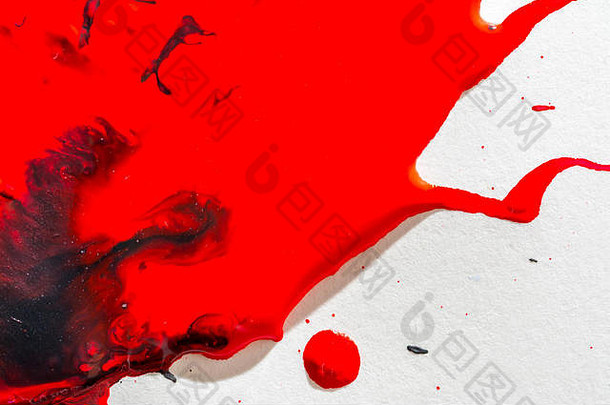 抽象红色的黑色的油漆水彩纹理背景