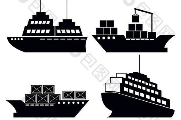 集海洋运输船只