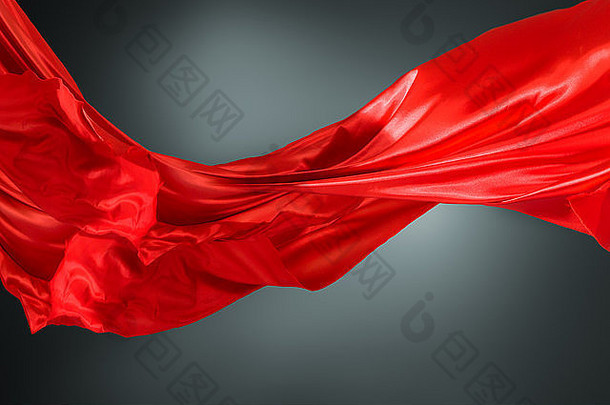 摘要丝绸红色的布运动黑暗背景