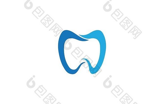 牙美白诊所牙医标志